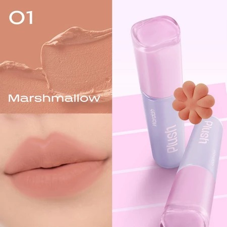 Wardah Blur-Ink Lip Plush Lip Tint Matte 3gr - 01 Marshmellow