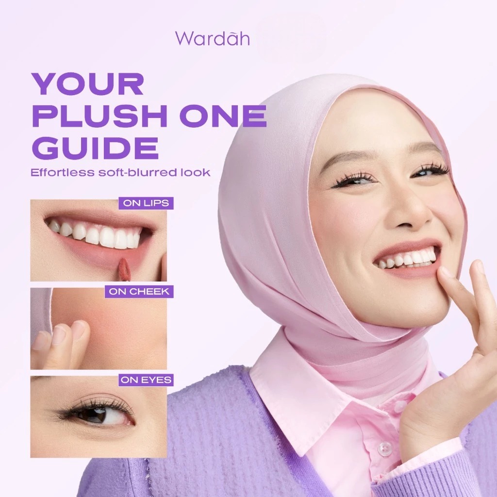 Wardah Blur-Ink Lip Plush Lip Tint Matte 3gr - 01 Marshmellow