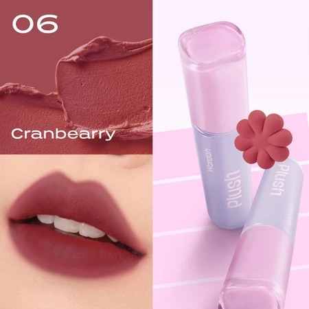 Wardah Blur-Ink Lip Plush Lip Tint Matte 3gr - 06 Cranbearry