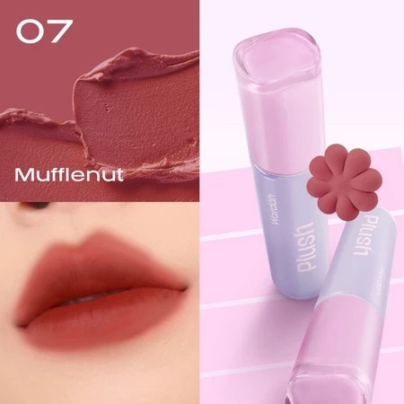 Wardah Blur-Ink Lip Plush Lip Tint Matte 3gr - 07 Mufflenut