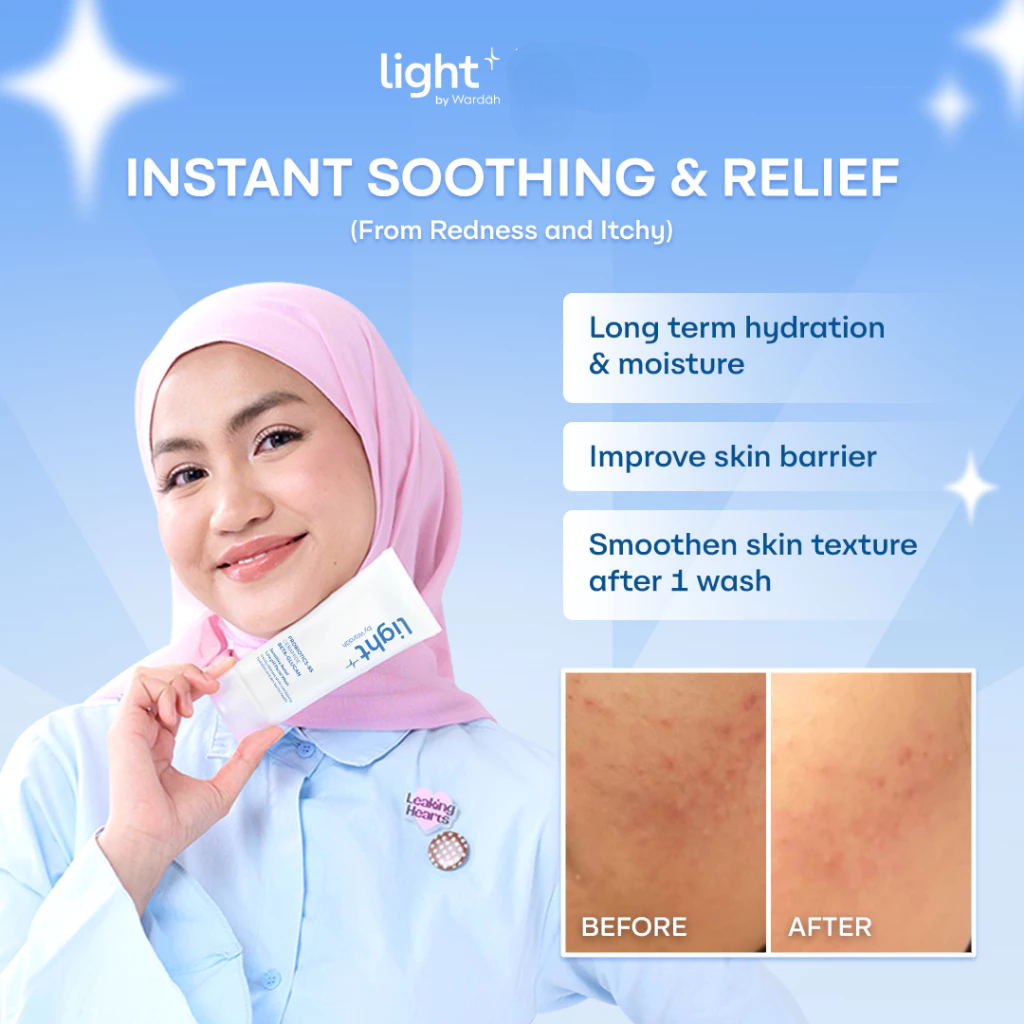 Wardah Light+ B5 Sensitive Relief Low pH Facial Wash 70ml