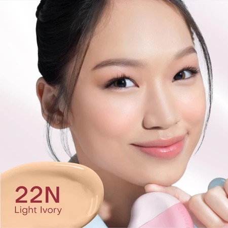 Wardah Colorfit Skin Tint Pink Supercharged Serum Tint SPF 40 PA+++ 30ml - 22N Light Ivory