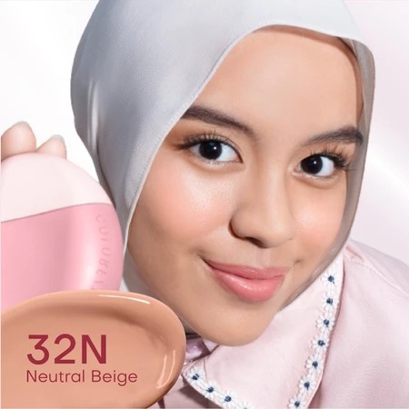 Wardah Colorfit Skin Tint Pink Supercharged Serum Tint SPF 40 PA+++ 30ml - 32N Neutral Beige