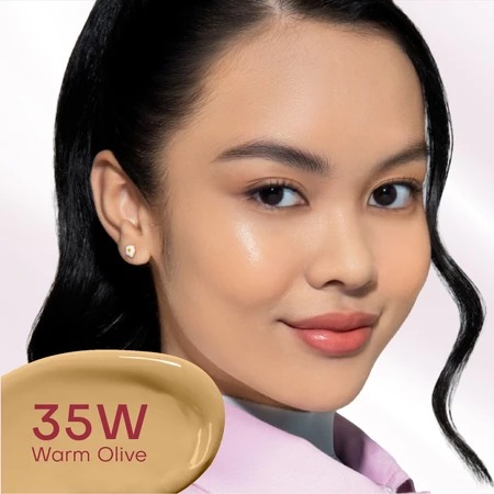 Wardah Colorfit Skin Tint Pink Supercharged Serum Tint SPF 40 PA+++ 30ml - 35W Warm Olive