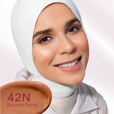 Wardah Colorfit Skin Tint Pink Supercharged Serum Tint SPF 40 PA+++ 30ml - 42N Neutral Sand