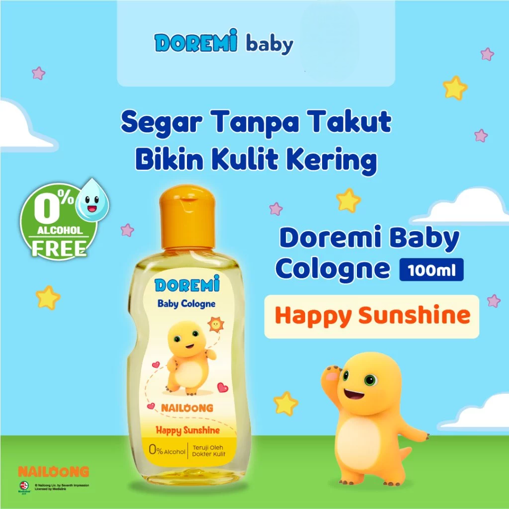 Doremi Baby Cologne 100ml - Nailoong Happy Sunshine (KUNING)