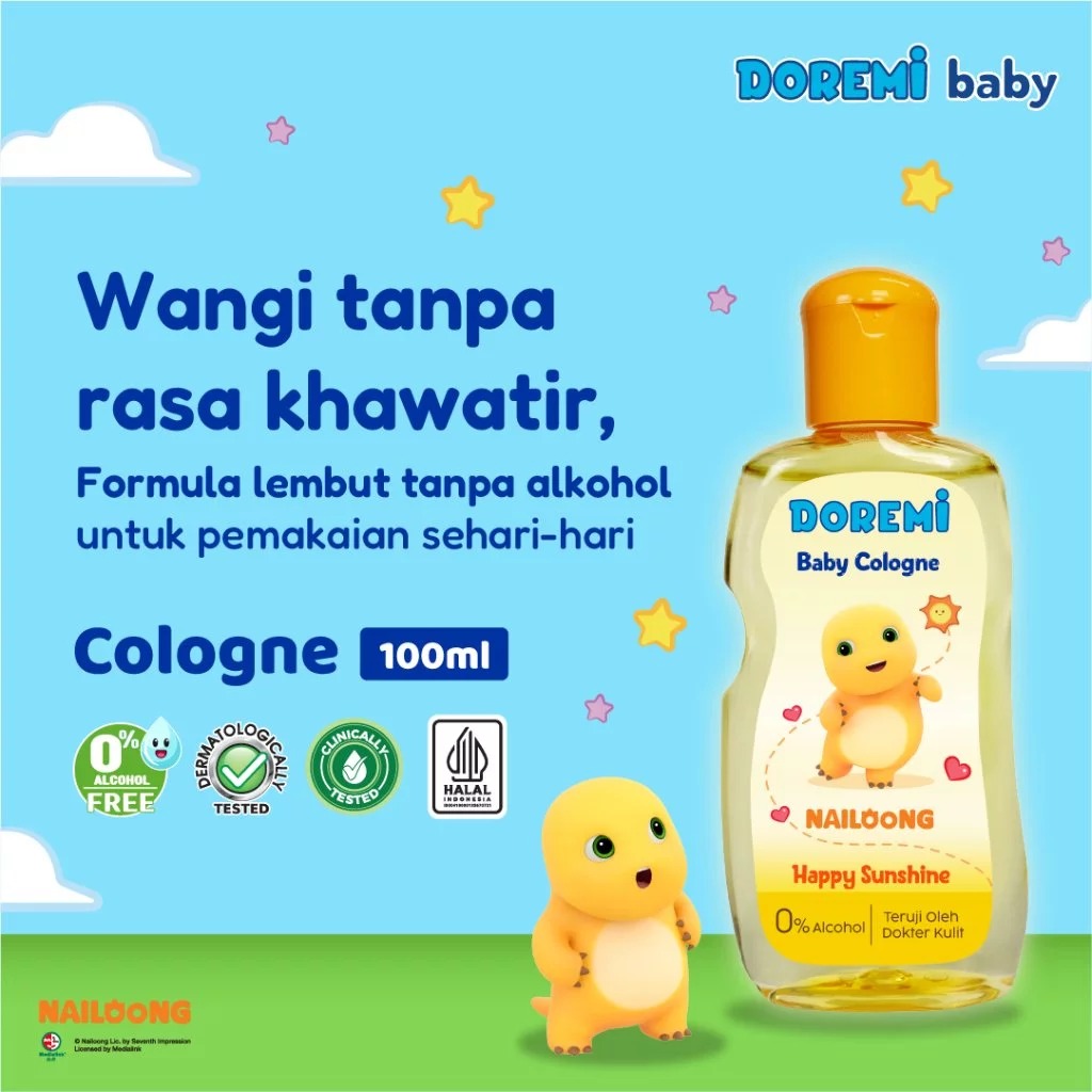 Doremi Baby Cologne 100ml - Nailoong Happy Sunshine (KUNING)