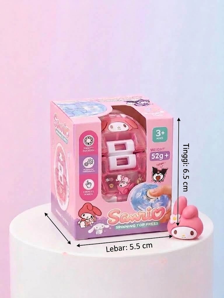 Mainan Fidget Ball Spinner Karakter Sanrio - Hello Kitty (MERAH)