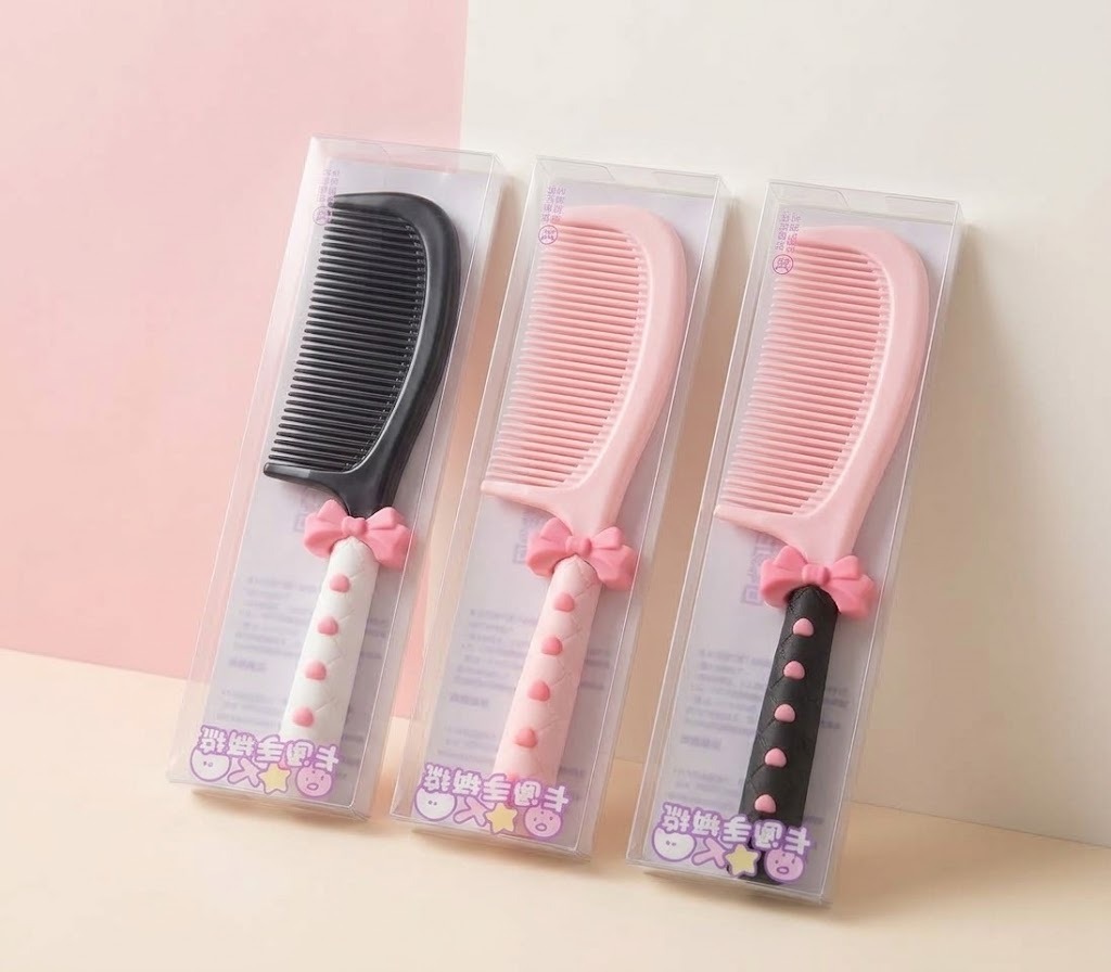 Sisir Rambut Gagang Kartun Motif Pita