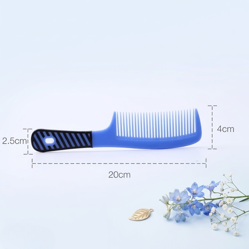 Sisir Rambut Gagang Motif Garis - MIX
