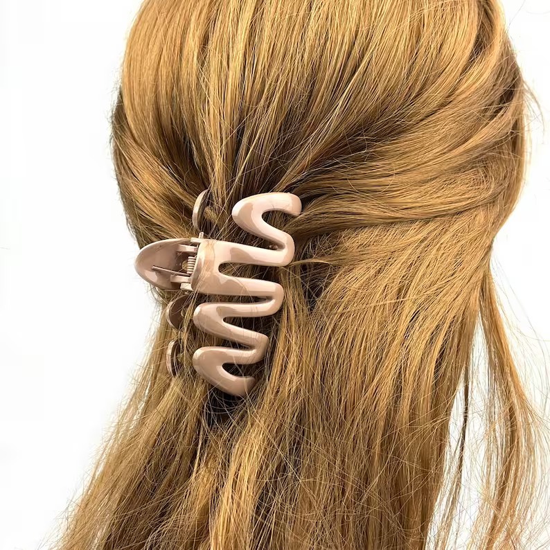 (ISI 3) Jedai Rambut GELOMBANG 5cm - HITAM COKLAT