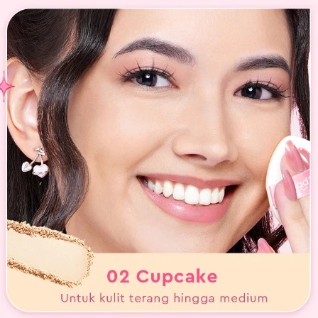 Glad 2 Glow Perfect Blur & Cover Loose Powder 20gr - 02 Cupcake