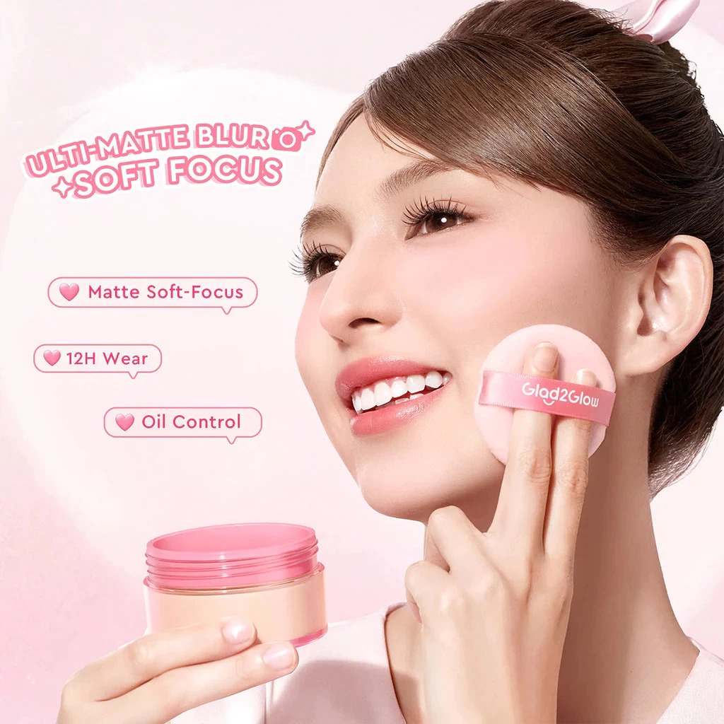 Glad 2 Glow Perfect Blur & Cover Loose Powder 20gr - 02 Cupcake