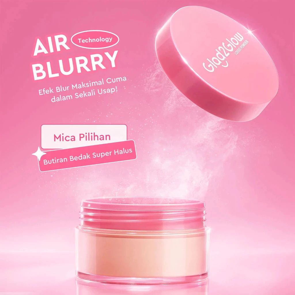 Glad 2 Glow Perfect Blur & Cover Loose Powder 20gr - 02 Cupcake