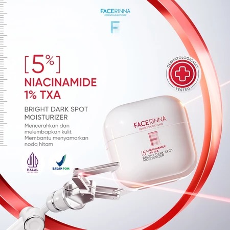 Facerinna 5% Niacinamide 1% TXA Bright  Dark Spot Moisturizer 30gr
