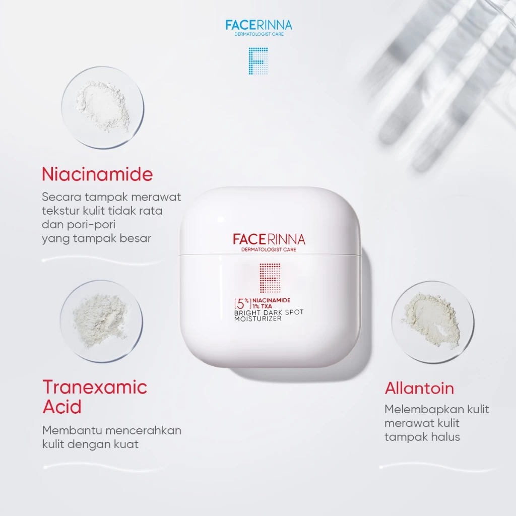 Facerinna 5% Niacinamide 1% TXA Bright  Dark Spot Moisturizer 30gr