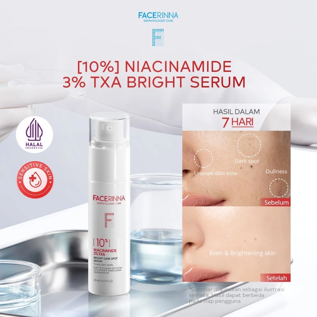 Facerinna 10% Niacinamide 3% TXA Bright  Dark Spot Serum 20ml