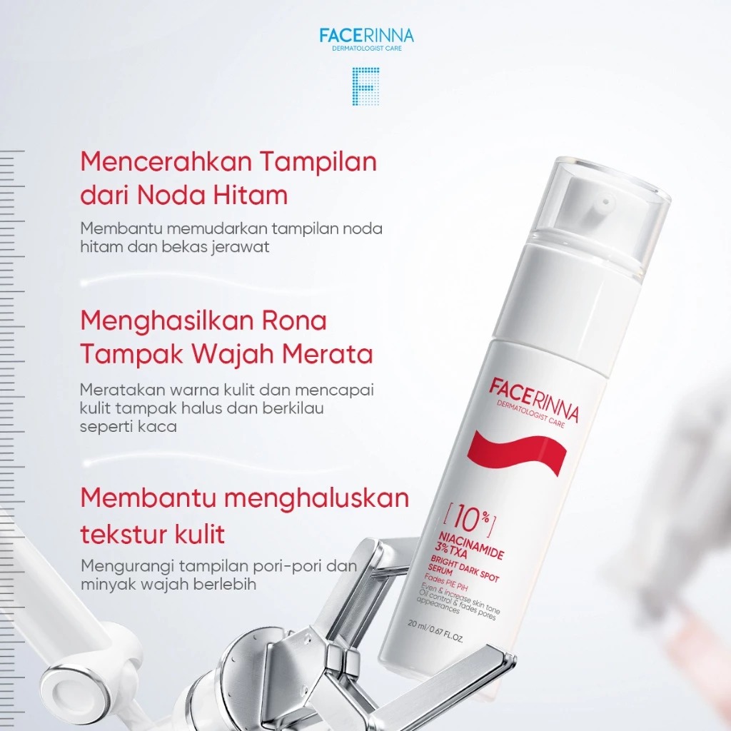 Facerinna 10% Niacinamide 3% TXA Bright  Dark Spot Serum 20ml