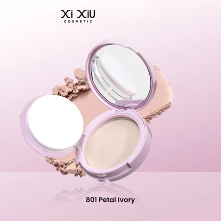 Xi Xiu Divine Blooming Airy Pressed Powder 10gr - 801 Petal Ivory