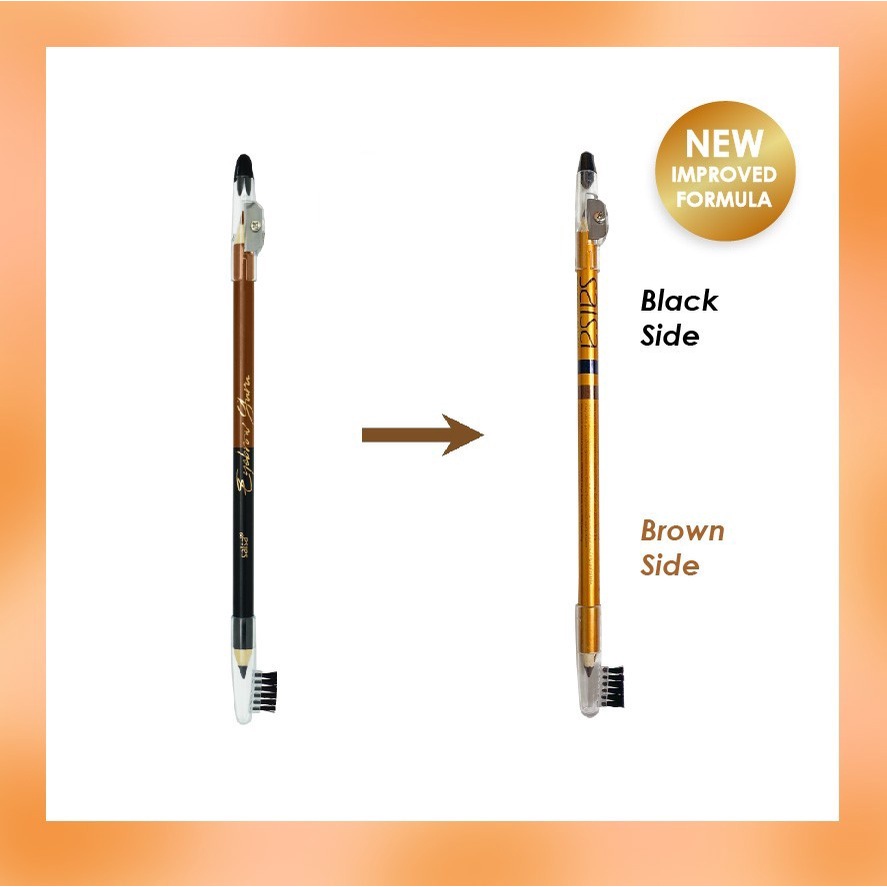 SALSA Eyebrow Guru - Pensil Alis 4in1 (Brown, Black, Serutan, Sikat)