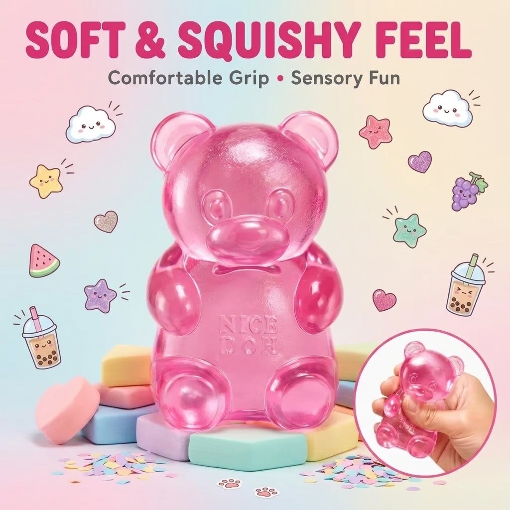 Mainan NeeDoh Beruang Gummy Bear 5cm (Fidget Toys)