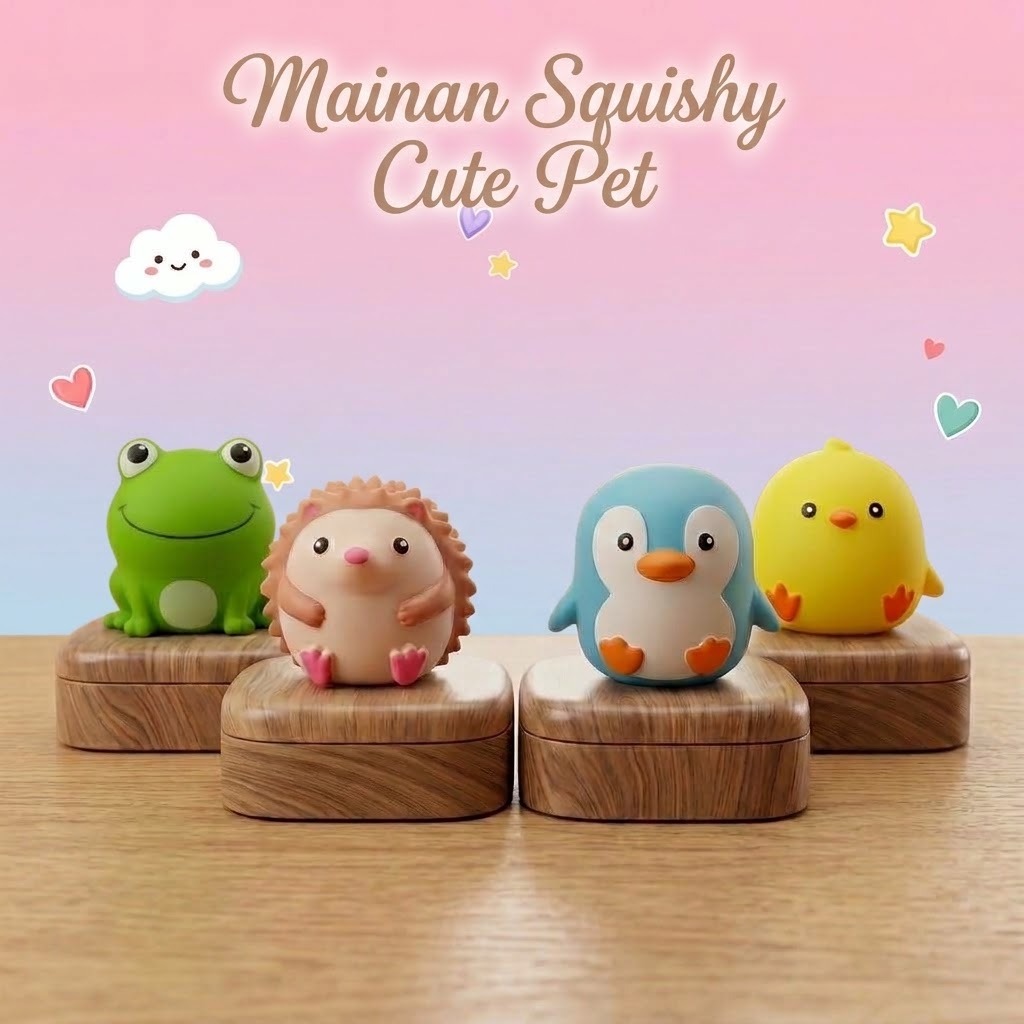 Mainan Squishy Cute Pet 6cm (Fidget Toys Animal)