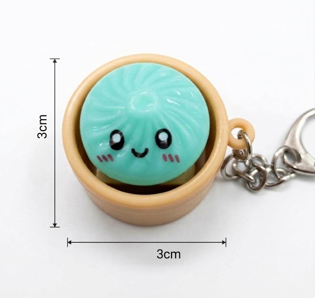 Gantungan Kunci Dumpling Mini LED 3cm