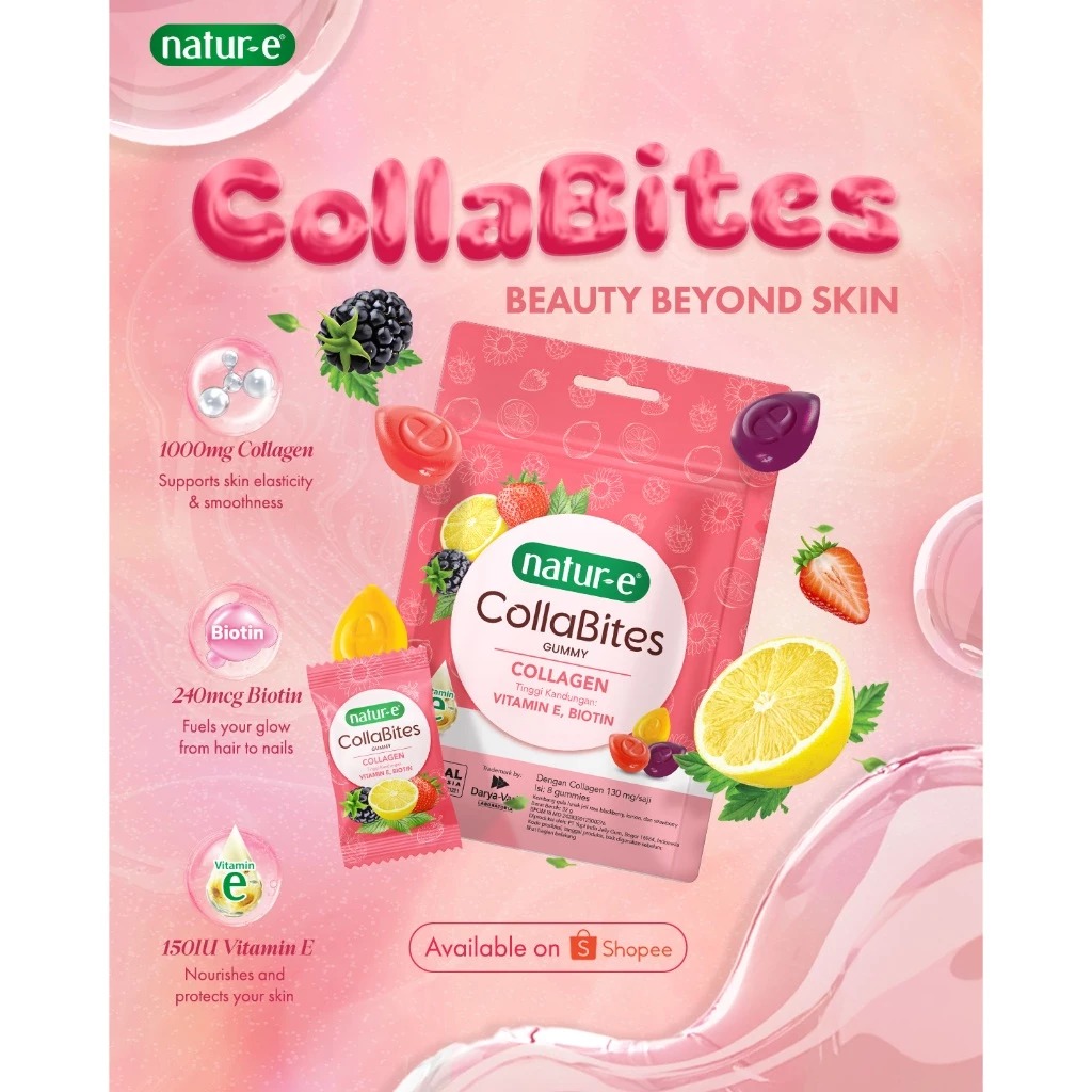 Natur-E CollaBites Gummy Collagen with Vitamin E & Biotin