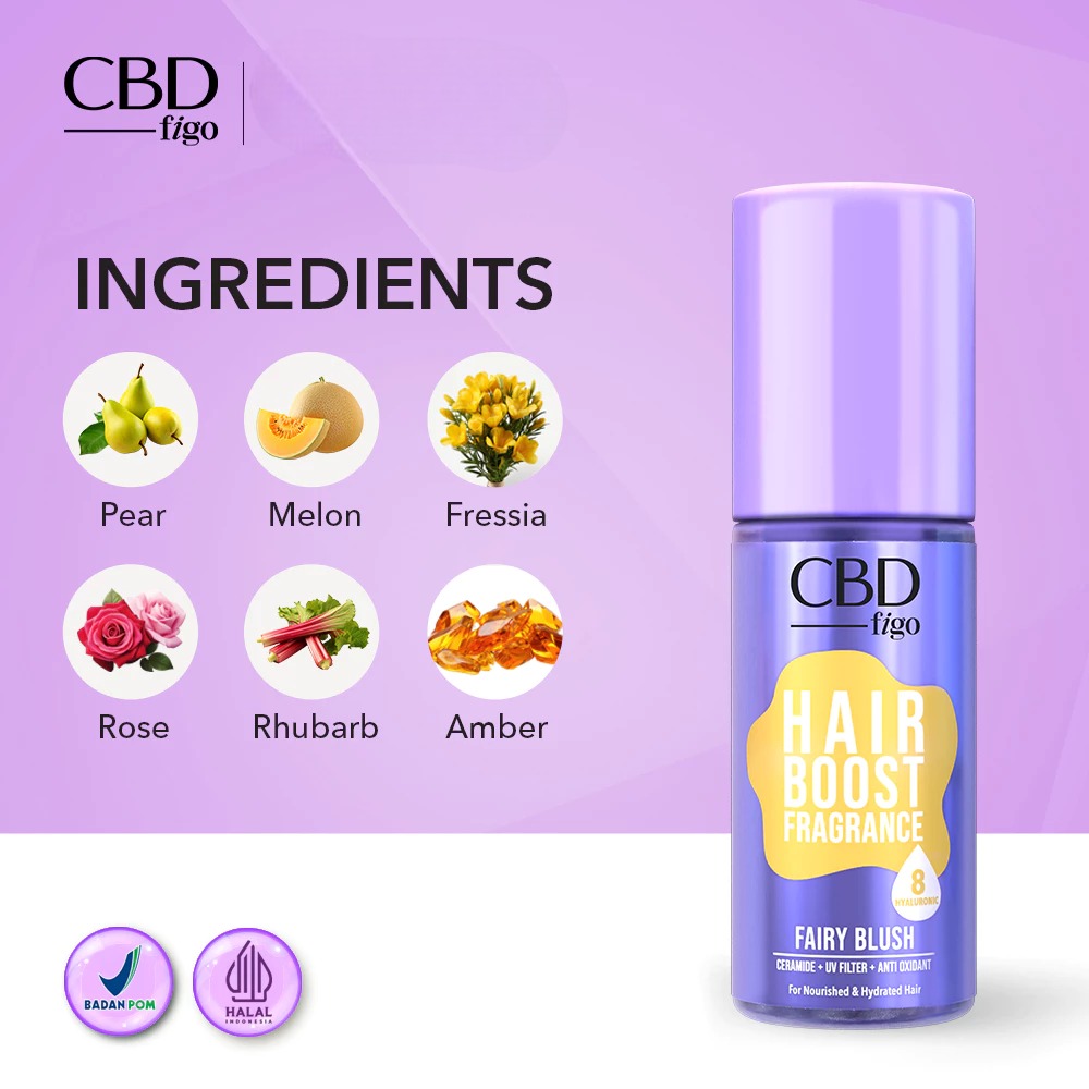 CBD Figo Hair Boost Fragrance 100ml - Fairy Blush (With Ceramide)