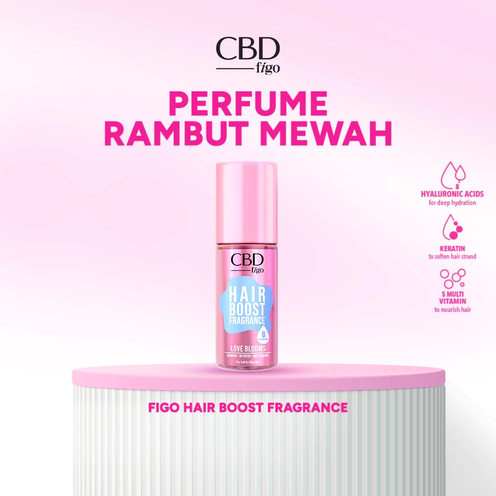 CBD Figo Hair Boost Fragrance 100ml - Love Blooms (With Keratin)