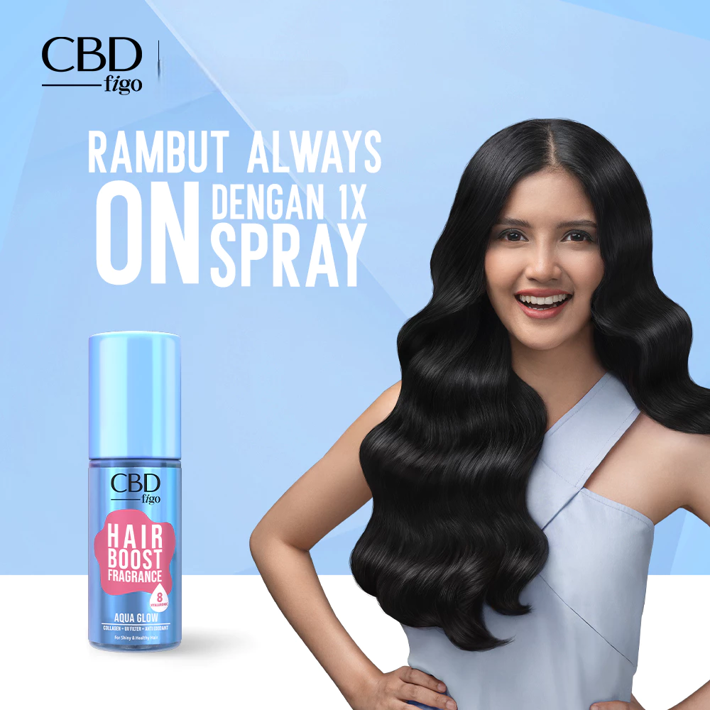 CBD Figo Hair Boost Fragrance 100ml - Aqua Glow (With Collagen)