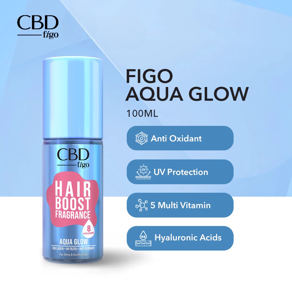 CBD Figo Hair Boost Fragrance 100ml - Aqua Glow (With Collagen)