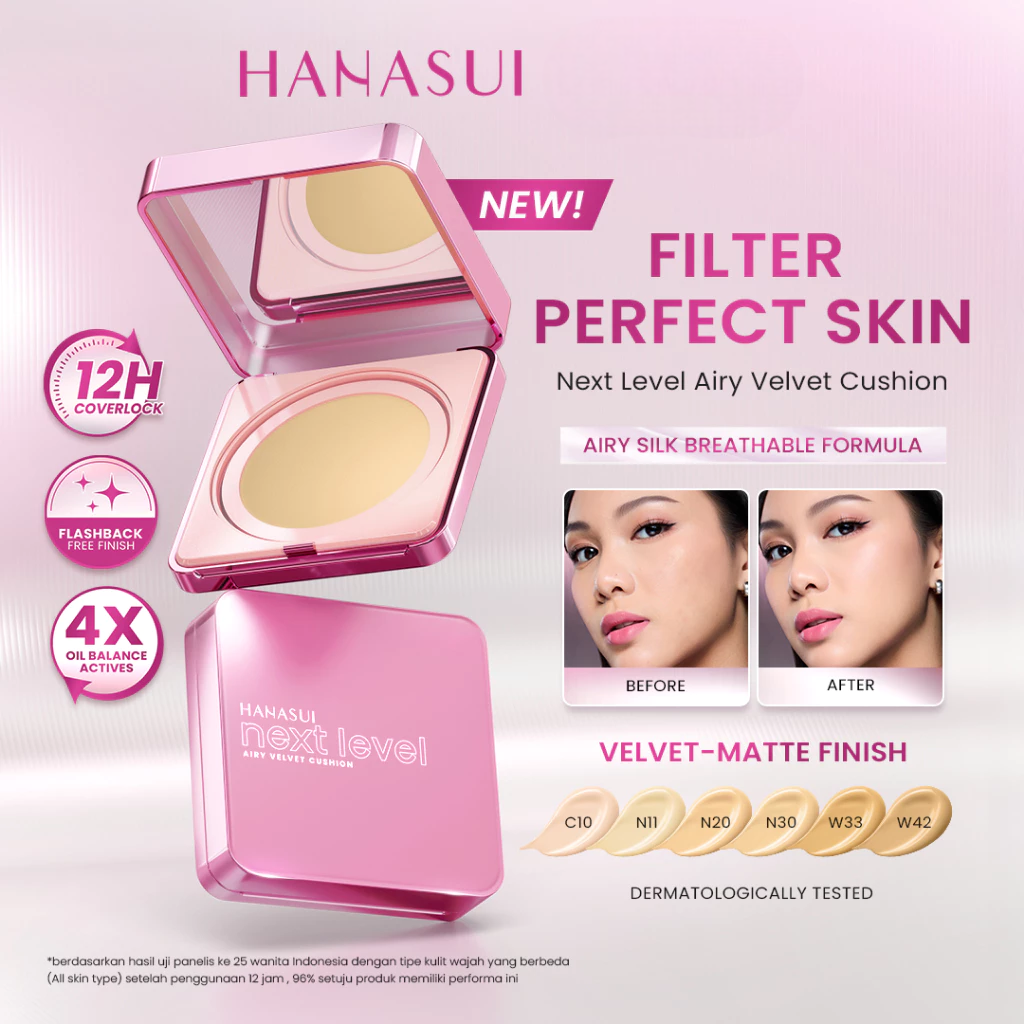 Hanasui Next Level Airy Velvet Cushion 15gr - W33 Honey Beige