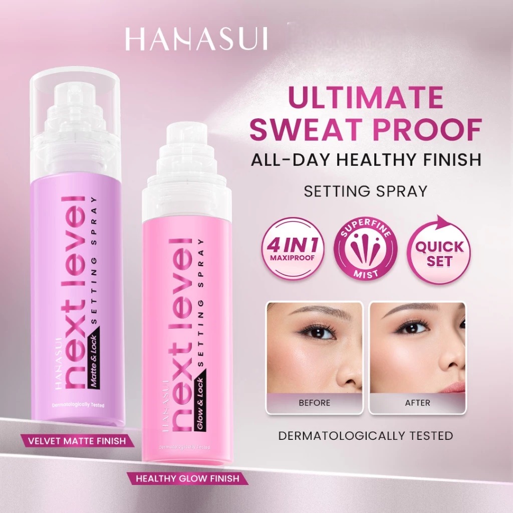 Hanasui Next Level Glow & Lock Setting Spray 90ml (Pink)