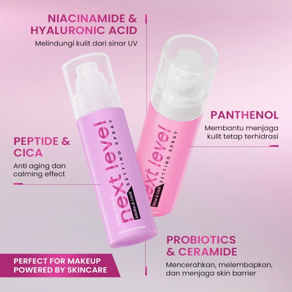 Hanasui Next Level Glow & Lock Setting Spray 90ml (Pink)