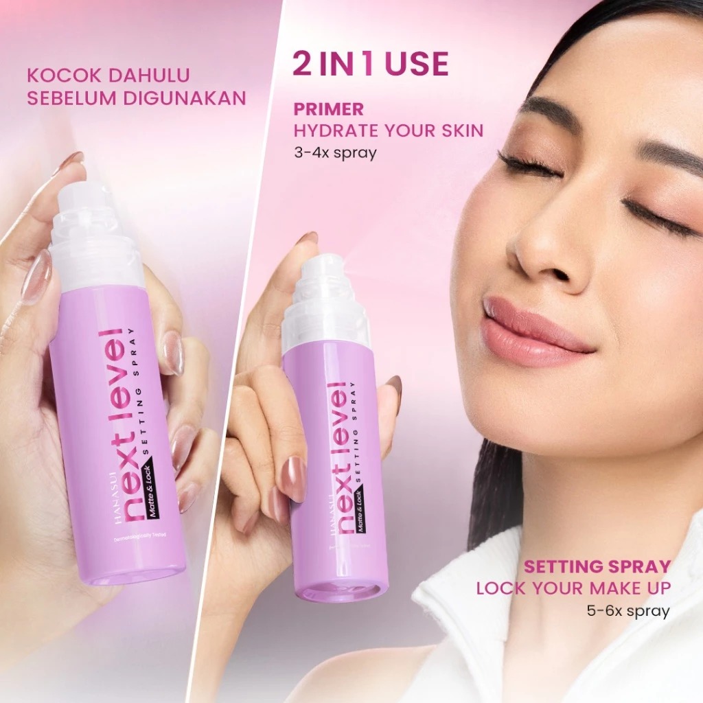 Hanasui Next Level Glow & Lock Setting Spray 90ml (Pink)
