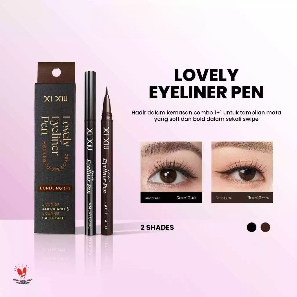 Xi Xiu Lovely Eyeliner Pen Morning Coffe Combo (Bundling 1+1)