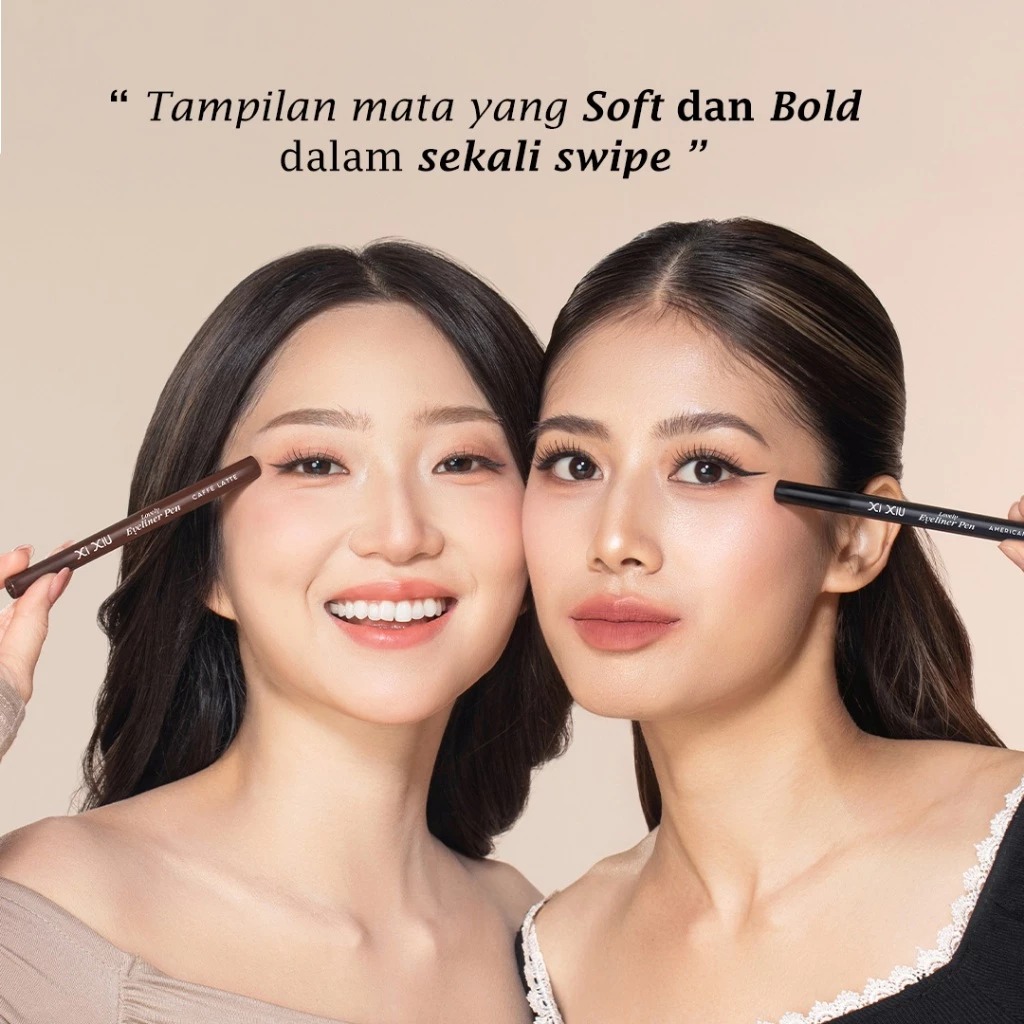 Xi Xiu Lovely Eyeliner Pen Morning Coffe Combo (Bundling 1+1)