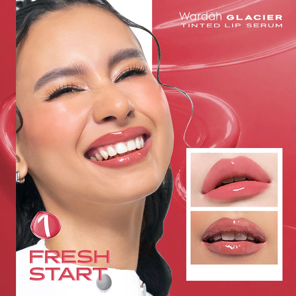 Wardah PDRN Glacier Tinted Lip Serum - 01 Fresh Start