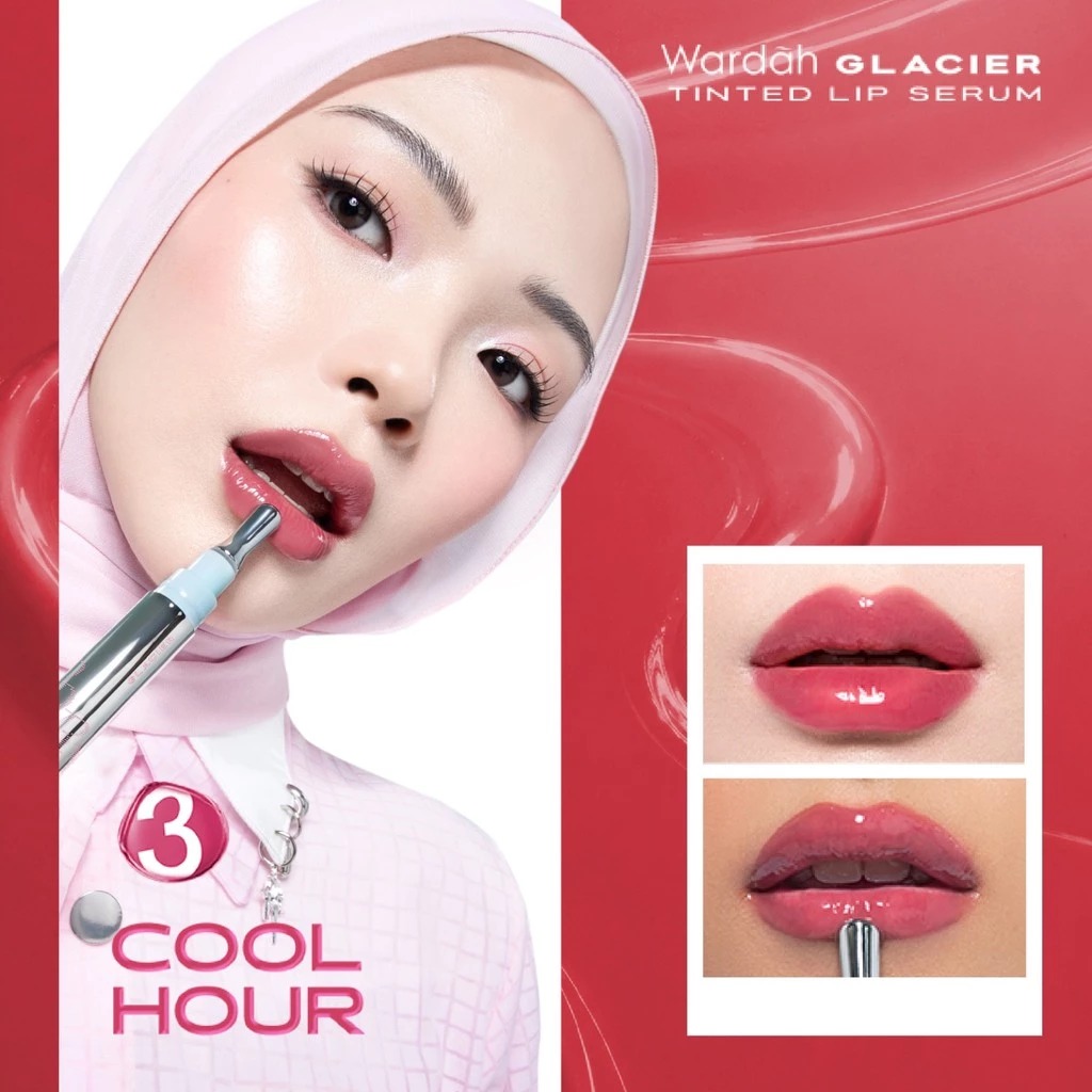 Wardah PDRN Glacier Tinted Lip Serum - 03 Cool Hour