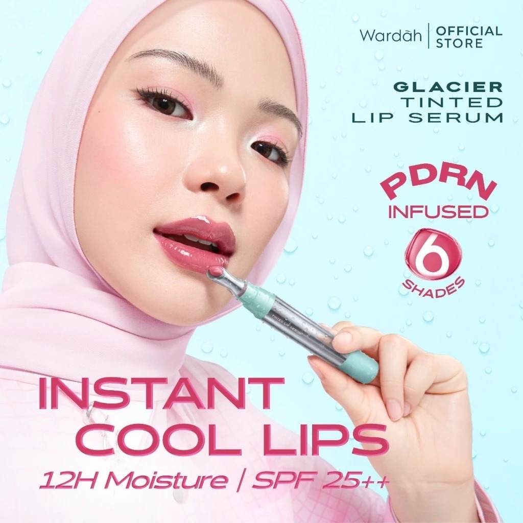 Wardah PDRN Glacier Tinted Lip Serum - 03 Cool Hour