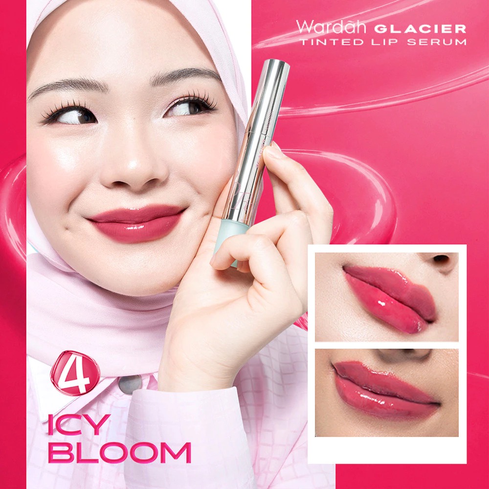 Wardah PDRN Glacier Tinted Lip Serum - 04 Icy Bloom