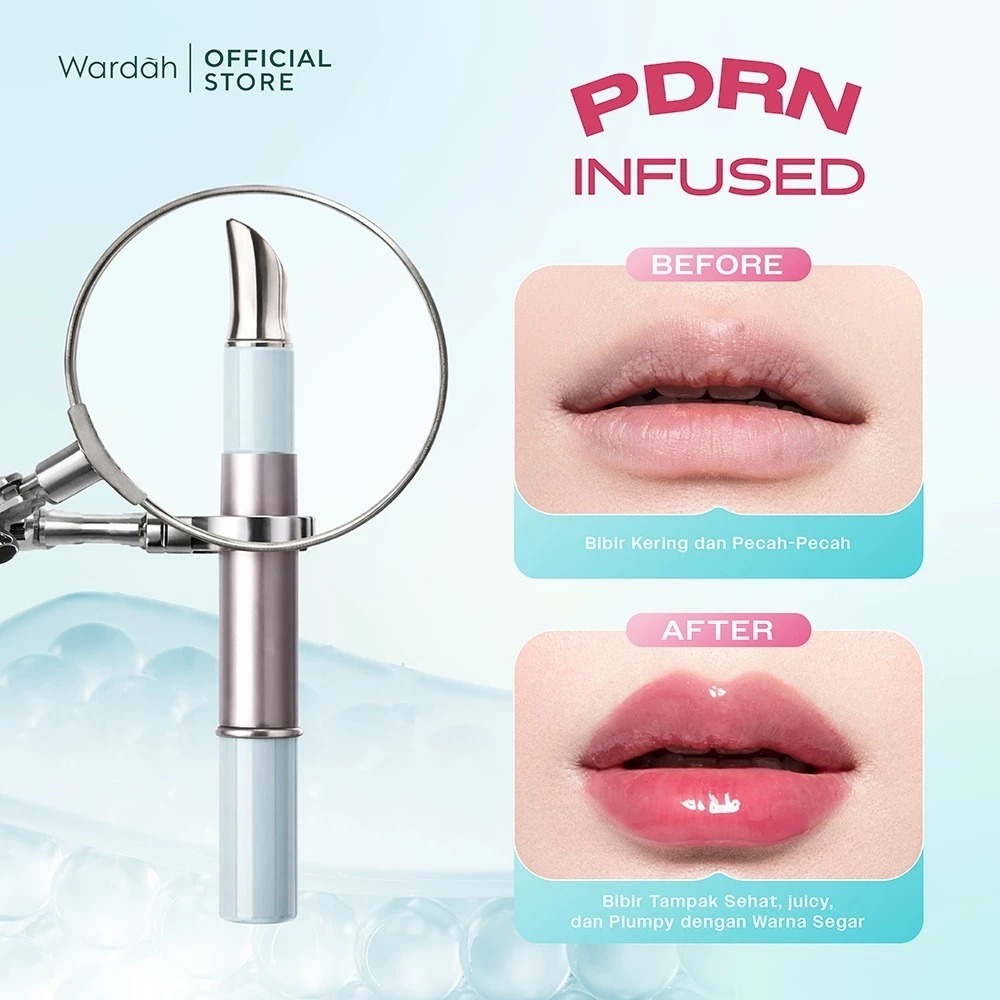 Wardah PDRN Glacier Tinted Lip Serum - 05 Tranquil Night