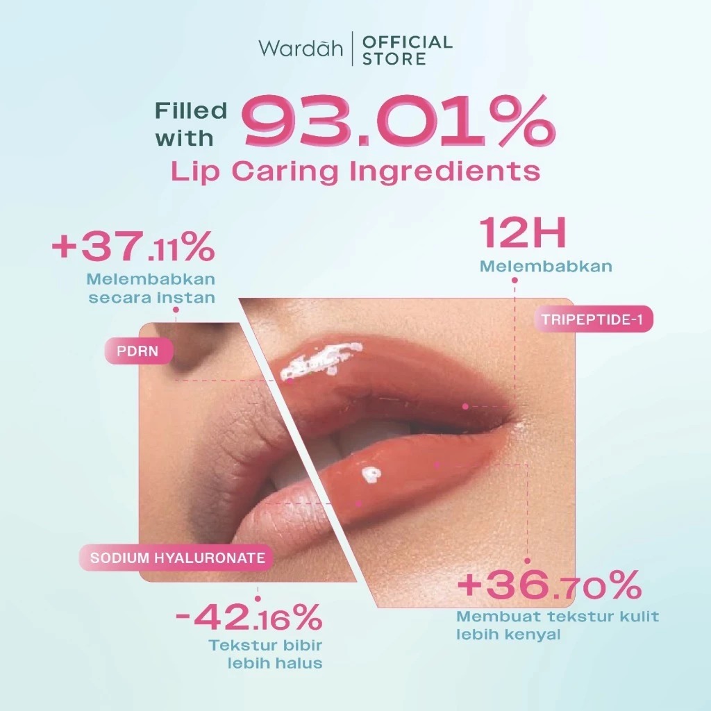 Wardah PDRN Glacier Tinted Lip Serum - 05 Tranquil Night