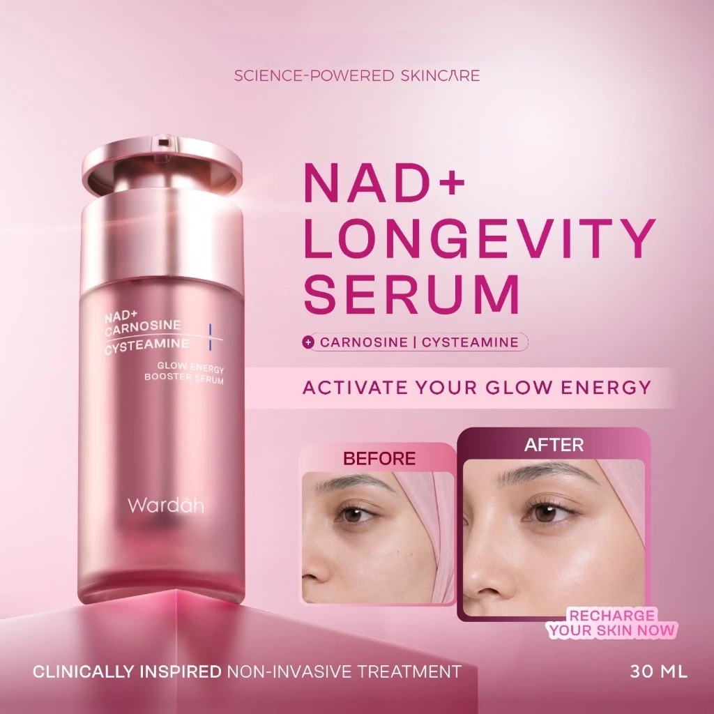 Wardah NAD+ Carnosine Cysteamine Glow Energy Booster Serum 30ml
