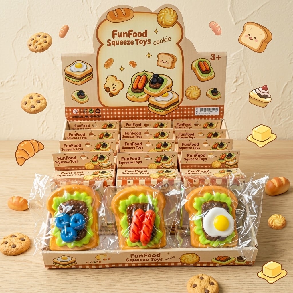 Mainan Squishy Sandwich 8cm (Fidget Toys Makanan)