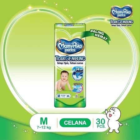 MamyPoko Pants X-tra Kering Slim Tidak Gembung - Size M30 MamyPoko Pants X-tra Kering Slim Tidak Gembung - Size M30