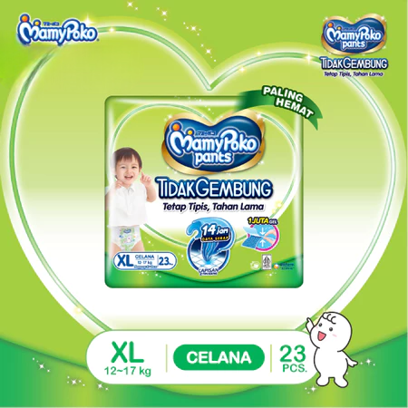 MamyPoko Pants X-tra Kering Slim Tidak Gembung - Size XL23 MamyPoko Pants X-tra Kering Slim Tidak Gembung - Size XL23