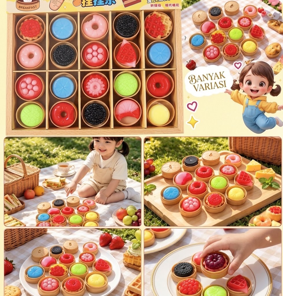 Mainan Squishy Kukusan Aneka Kue Mini 4.5cm (Fidget Toys)