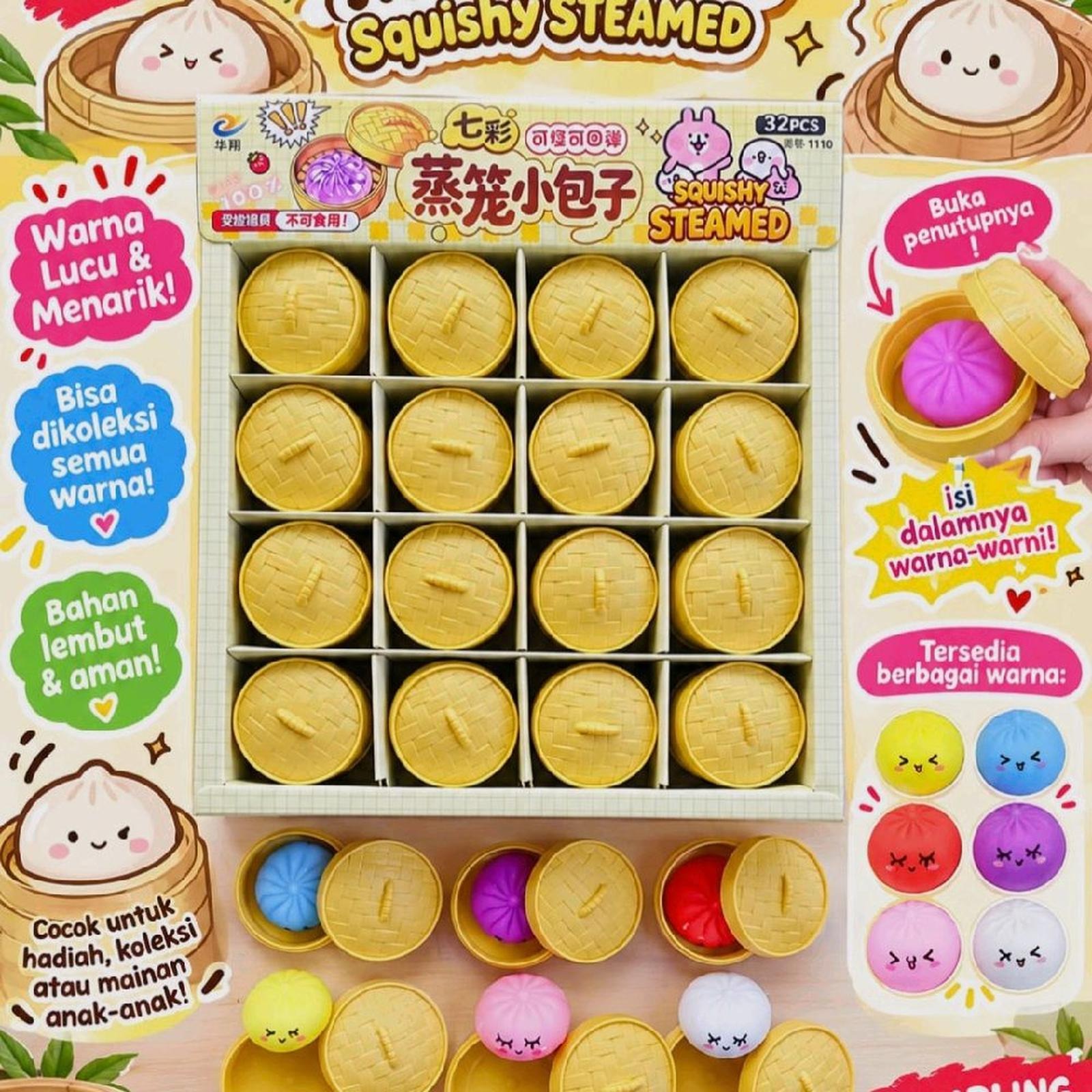 Mainan Squishy Dumpling Mini 4.5cm (Fidget Toys Bakpao) Mainan Squishy Dumpling Mini 4.5cm (Fidget Toys Bakpao)